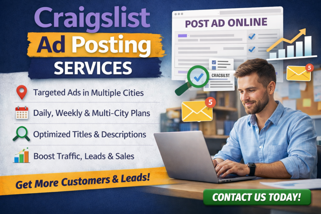 Craigslist Posting Services - Craigslist ad Posting Services